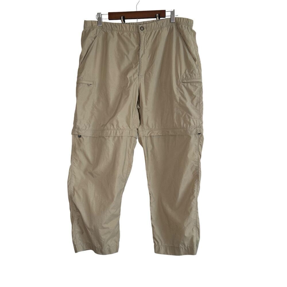 The North Face Women’s XL Convertible Hiking Pants Beige Zip-Off Nylon Trail Out